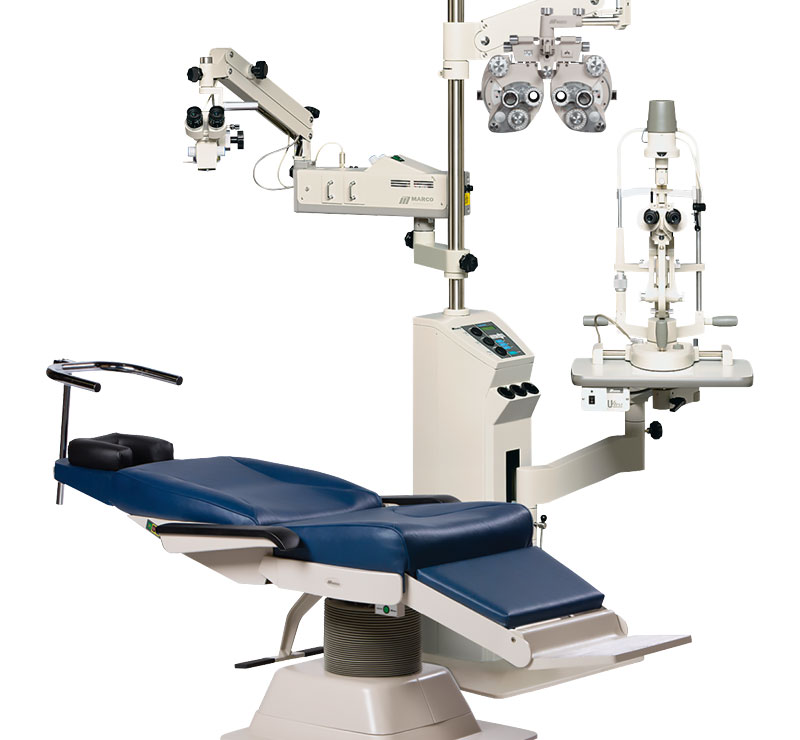 Marco Encore Automatic Eye Exam Chair Reclined Position